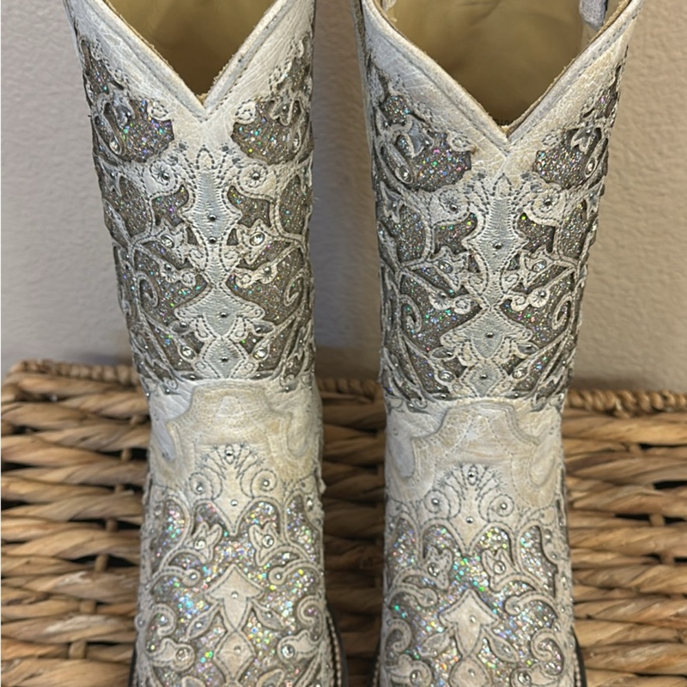 Elegant Silver Embellished Women's Boots